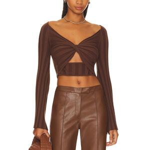 Sovere 'Radiant' Brown Knit Top Size XS